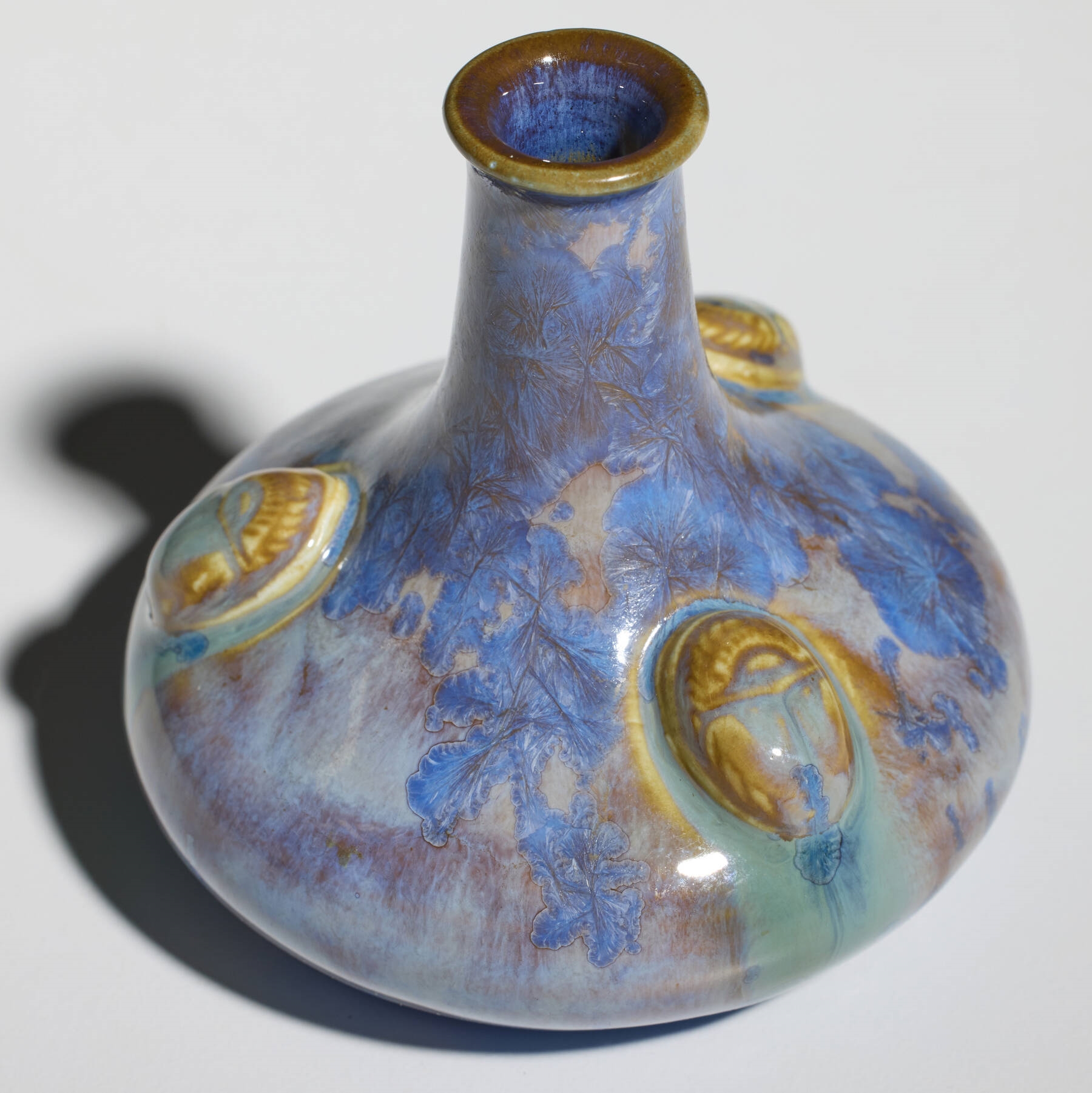 Artwork by Adelaide Alsop Robineau, Rare cabinet vase with scarabs, Made of Porcelain