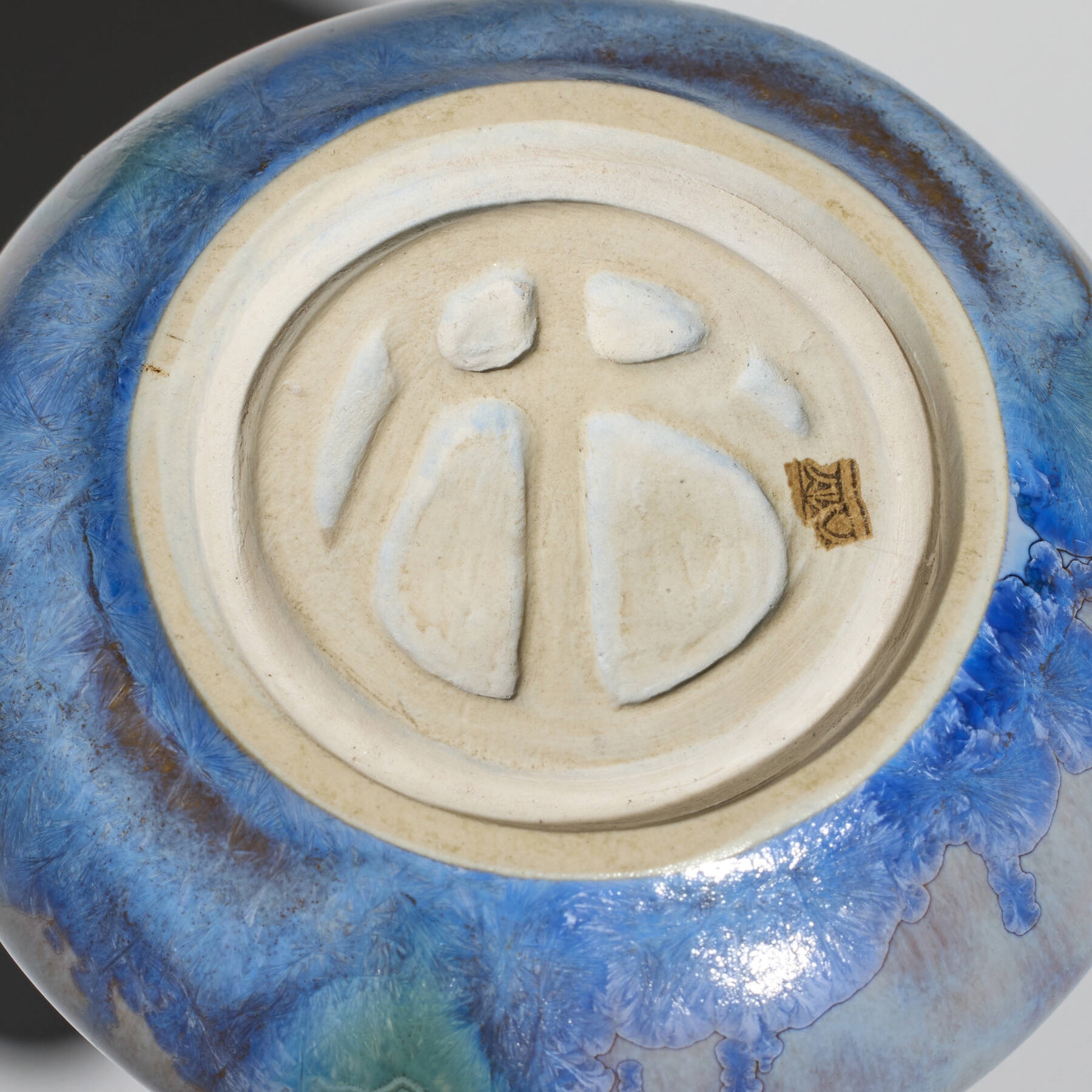 Artwork by Adelaide Alsop Robineau, Rare cabinet vase with scarabs, Made of Porcelain