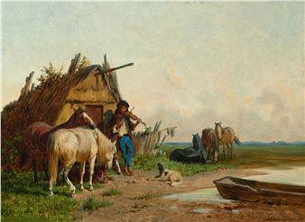 Szene aus der Puszta - Franz Quaglio