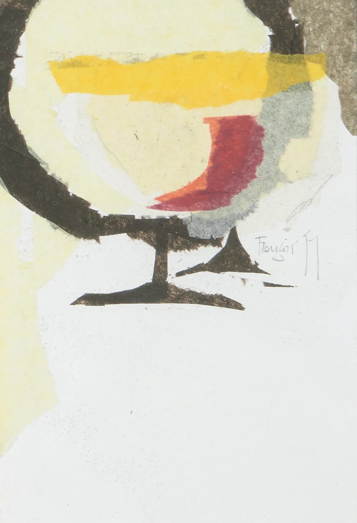 Artwork by François Guy, Abstrakte Kompositionen, Made of drawings, some collaged