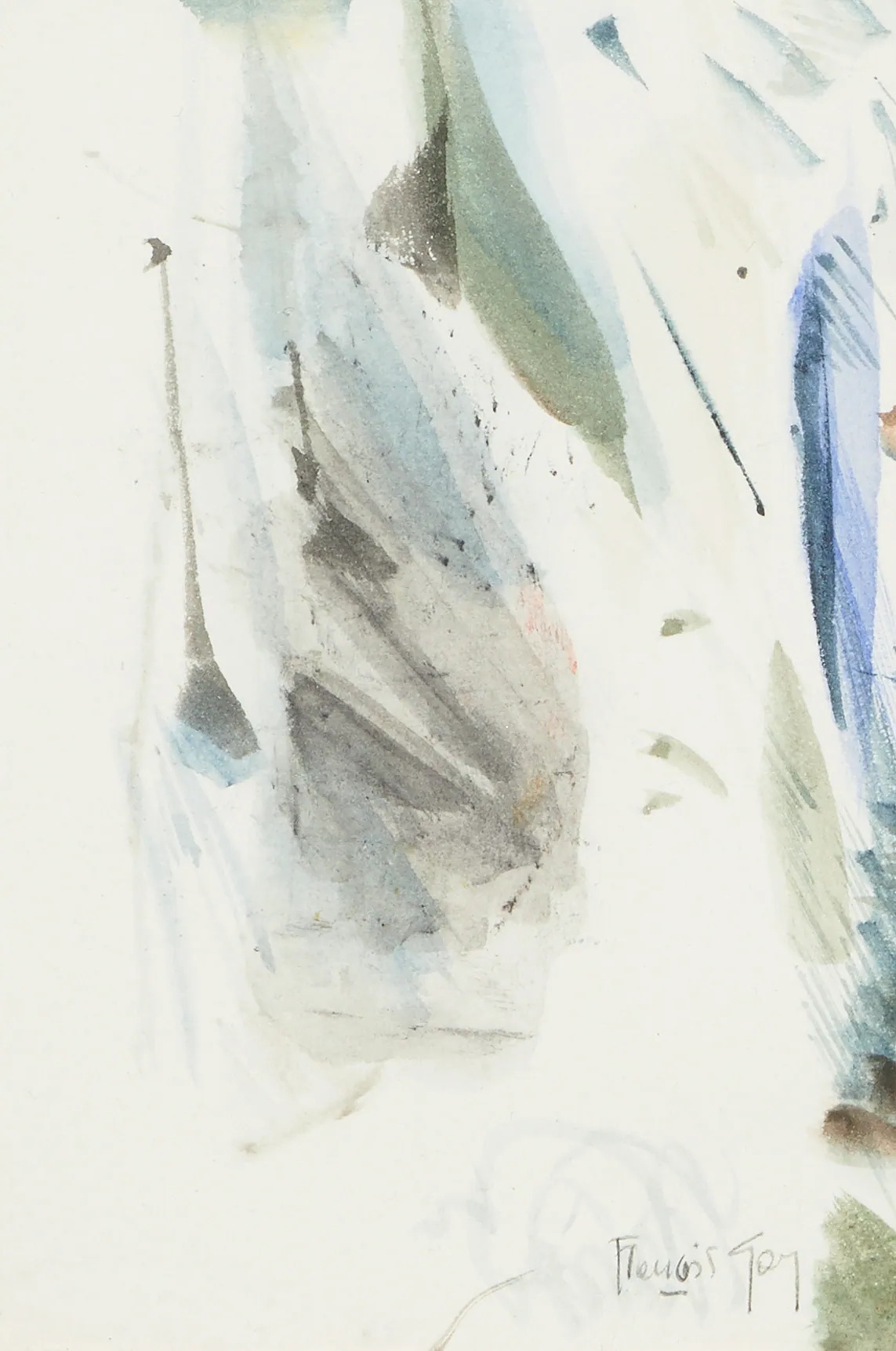 Artwork by François Guy, Abstrakte Kompositionen, Made of drawings, some collaged