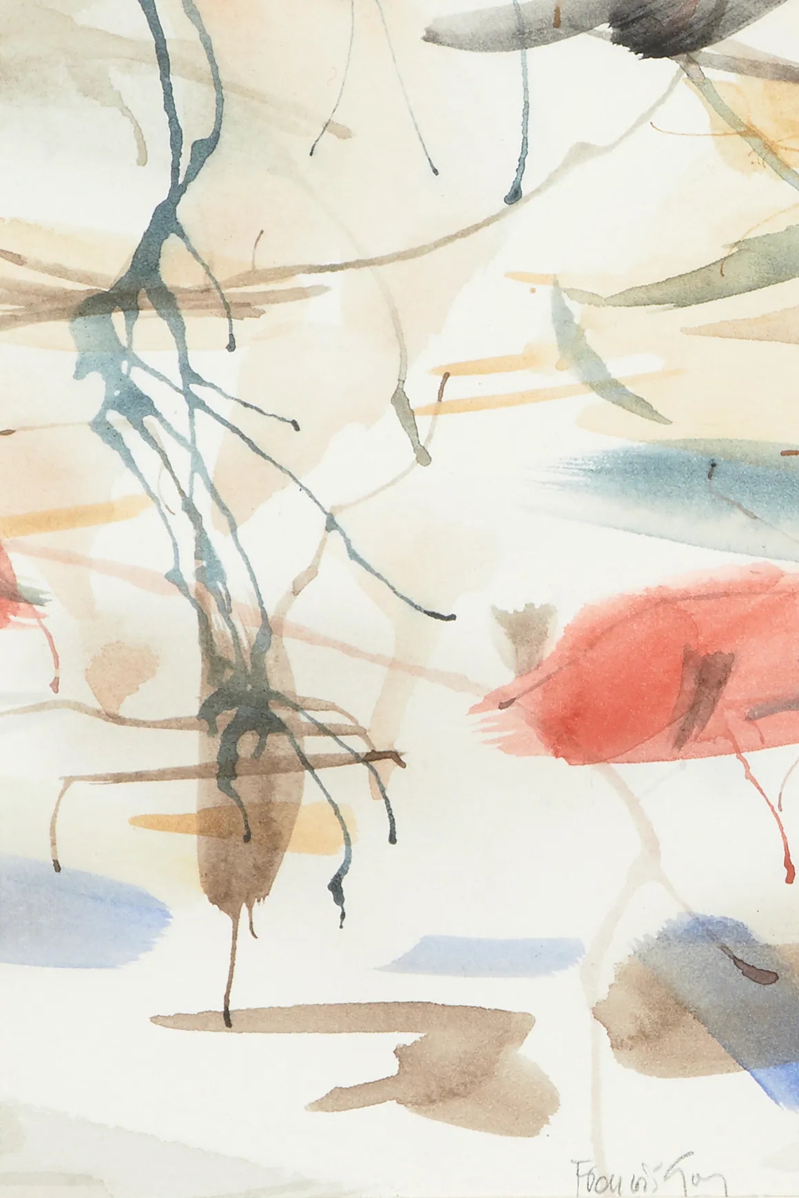 Artwork by François Guy, Abstrakte Kompositionen, Made of drawings, some collaged