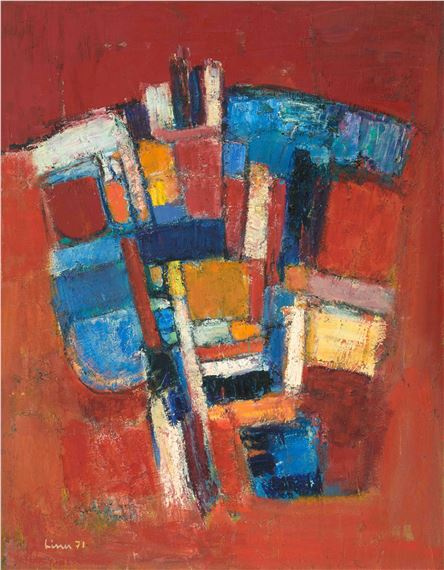 Komposition in Rot by Carl Walter Liner, 1971