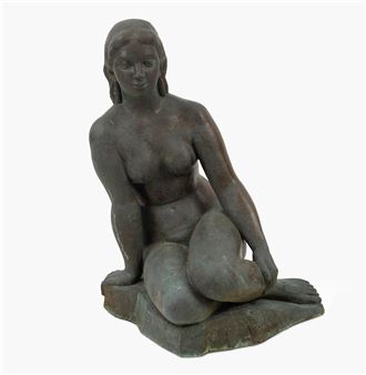 Sitzender Frauenakt - Walter Huser