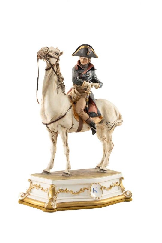 Artwork by Bruno Merli, Napoleon on Marengo, Made of Porcelain