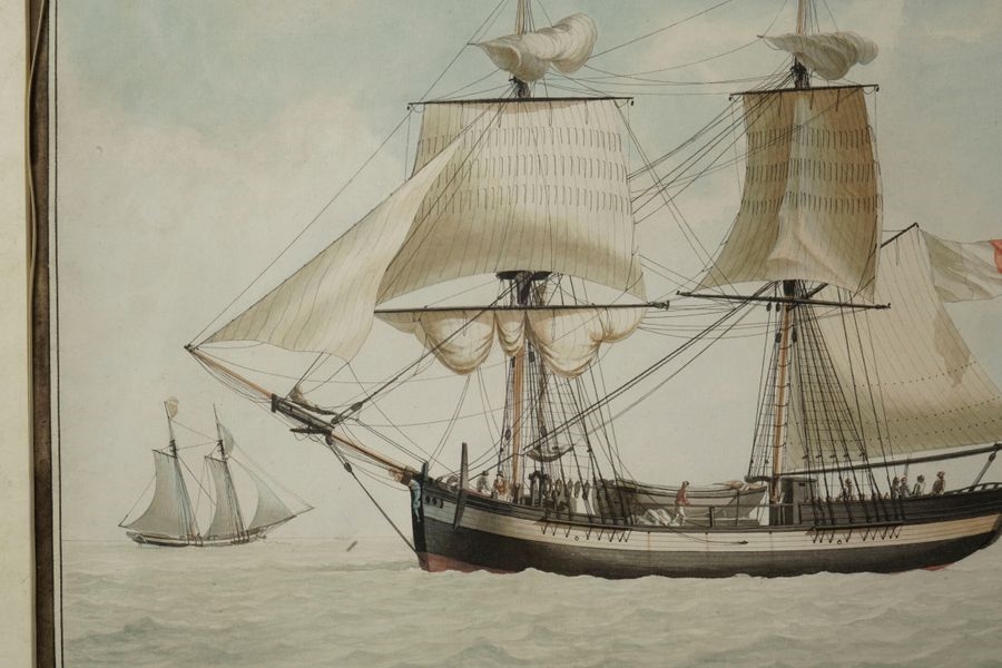 Antoine Roux | Portrait of a two-masted ship (1807) | MutualArt