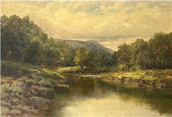 River landscape - Samuel Lawson Booth