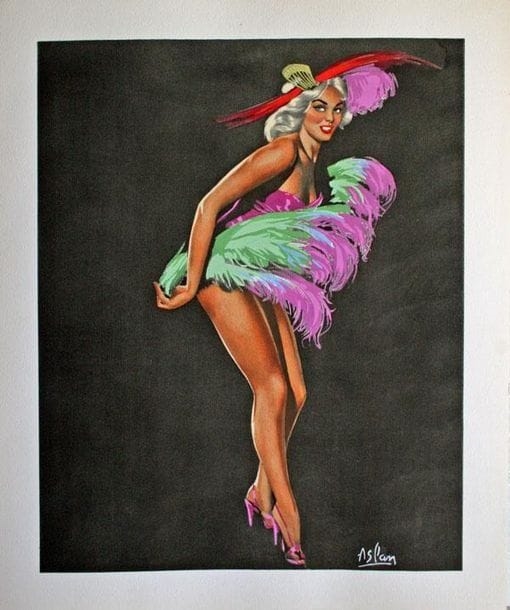 Aslan | Pin up Color lithograph | MutualArt