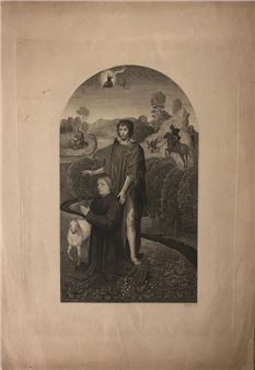Donor presented by Saint John the Baptist - Eugène  Gaujean