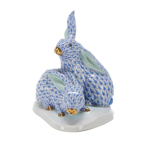 Eva Vasta | Two Blue Fishnet Rabbits | MutualArt