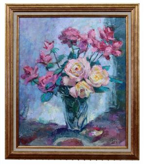 Roses in the vase - Jean Petit