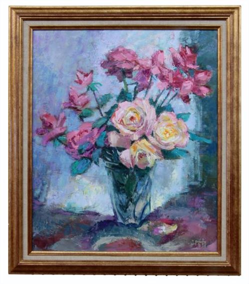 Roses in the vase - Jean Petit