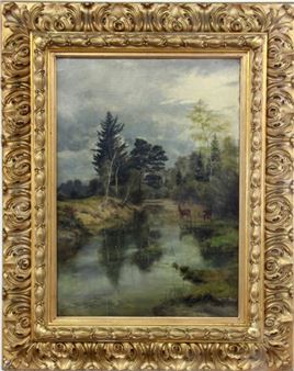 Two deer at the forest stream - Spindler