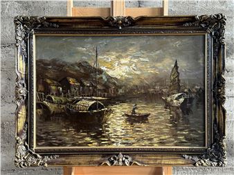 Overcast Harbor Scene - Robert Ho