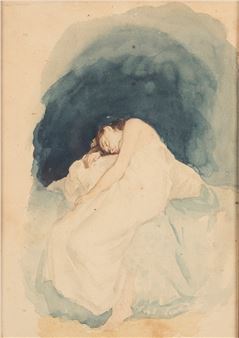 Sleeping young woman - Charles Alexandre Coëssin De La Fosse