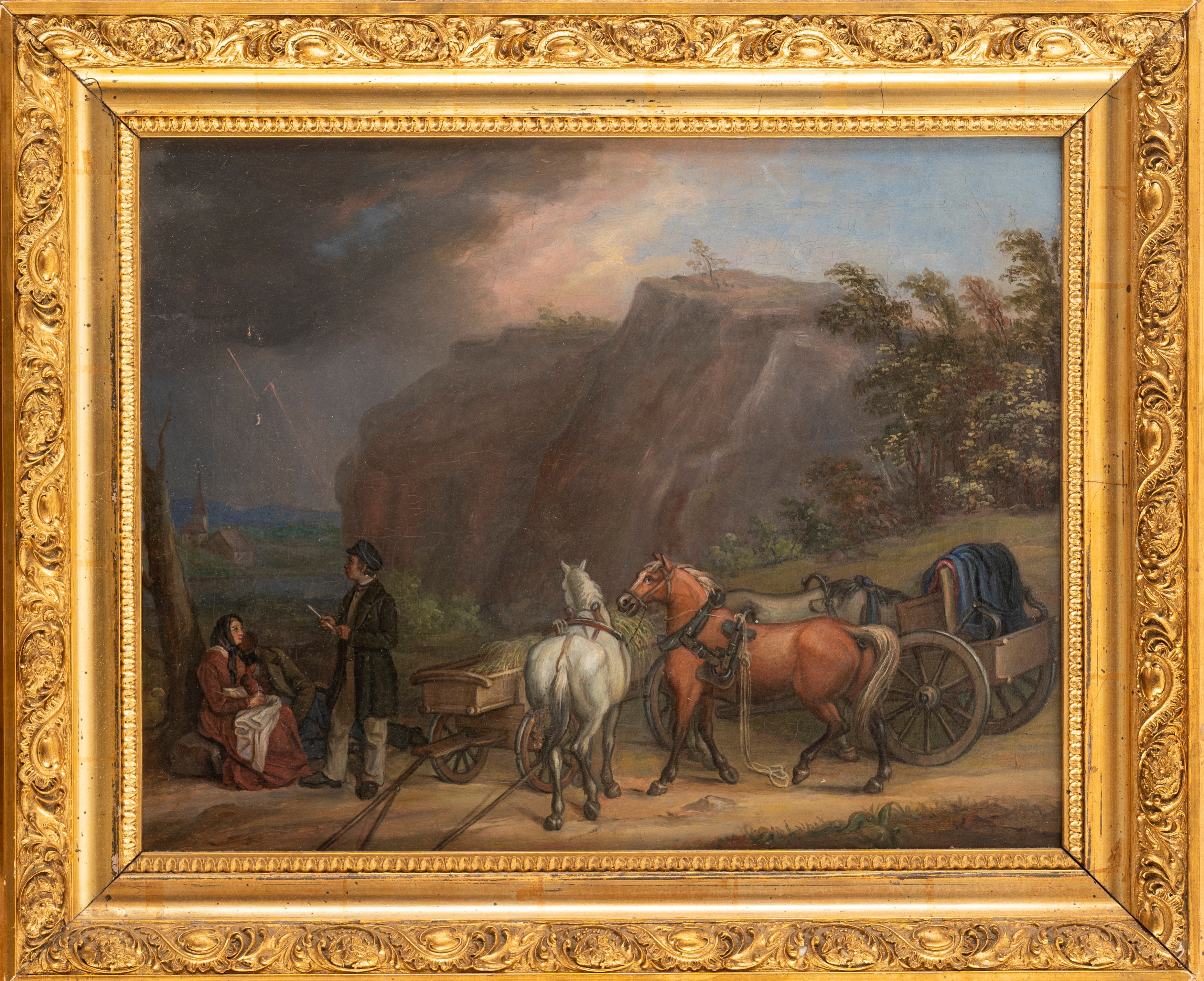 Artwork by Axel Johan Fägerplan, Stop before the storm, Made of Oil On Canvas