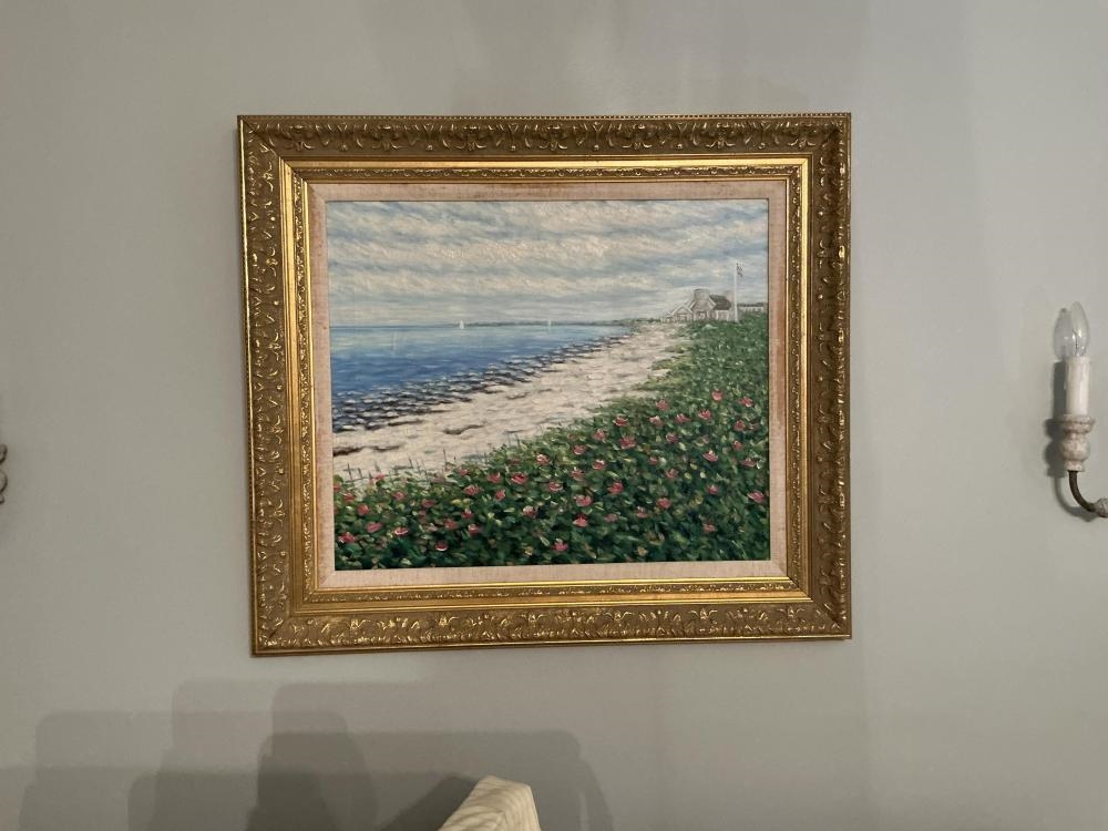 Artwork by Claude Robert, Coast Garden, Made of Oil On Canvas
