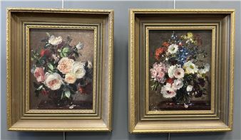 A pair of floral still life studies - Stuart Scott Somerville