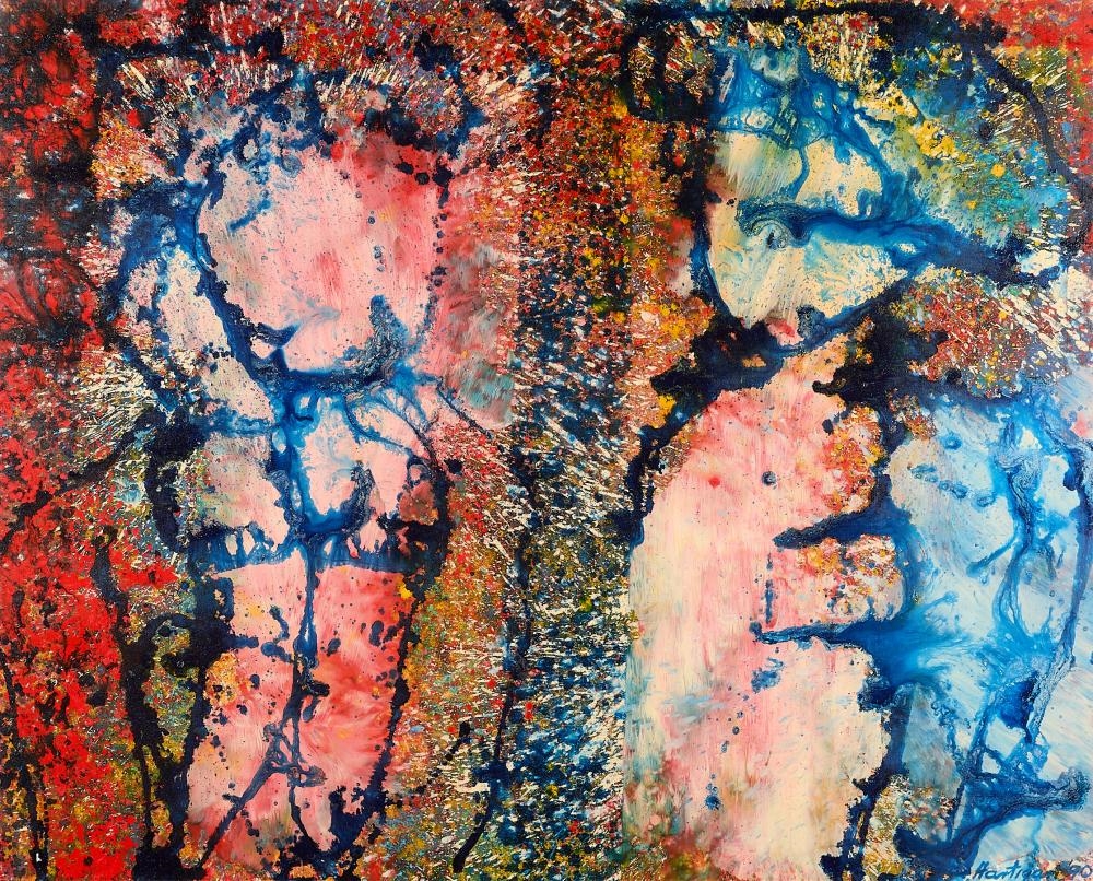 Artwork by Grace Hartigan, Village Children, Made of Oil On Canvas