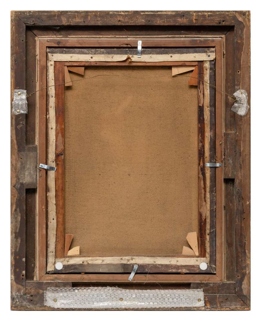 Artwork by Malcolm Gavin, Lady smelling roses, Made of oil on canvas