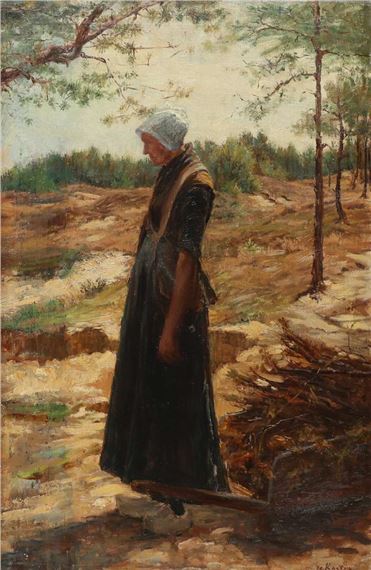 Farmer woman in a field - Jo Koster