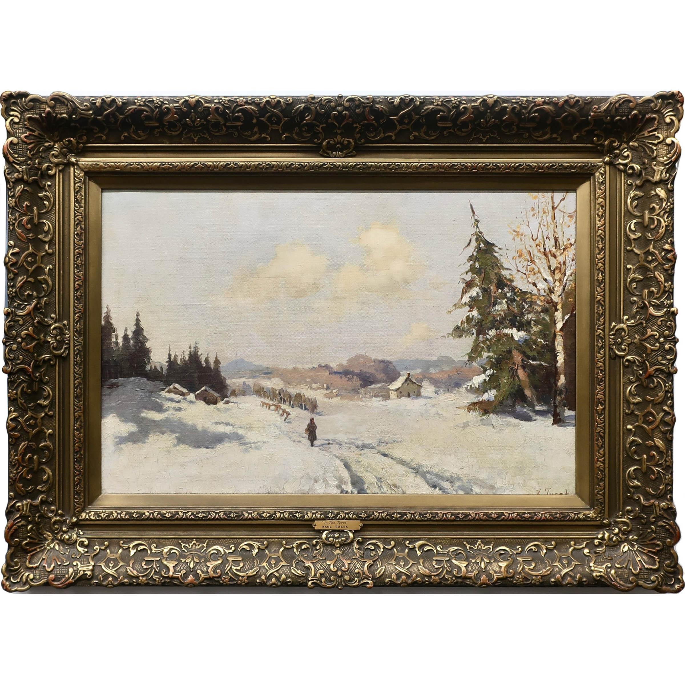 Artwork by Karl Tucek, IN THE TYROL, Made of Oil On Canvas