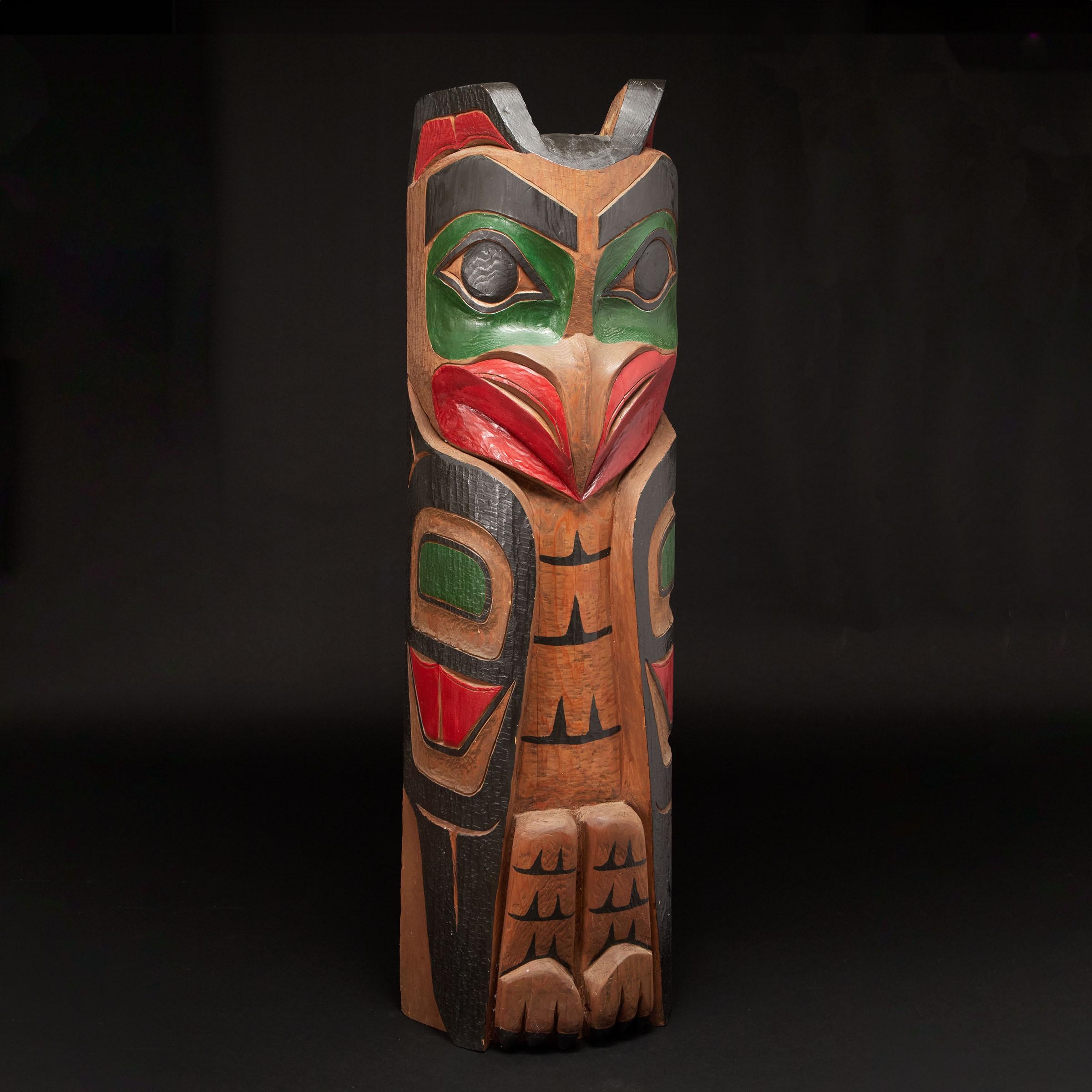 Artwork by Murphy Stanley Sr., MONUMENTAL TOTEM POLE, Made of Wood, Paint