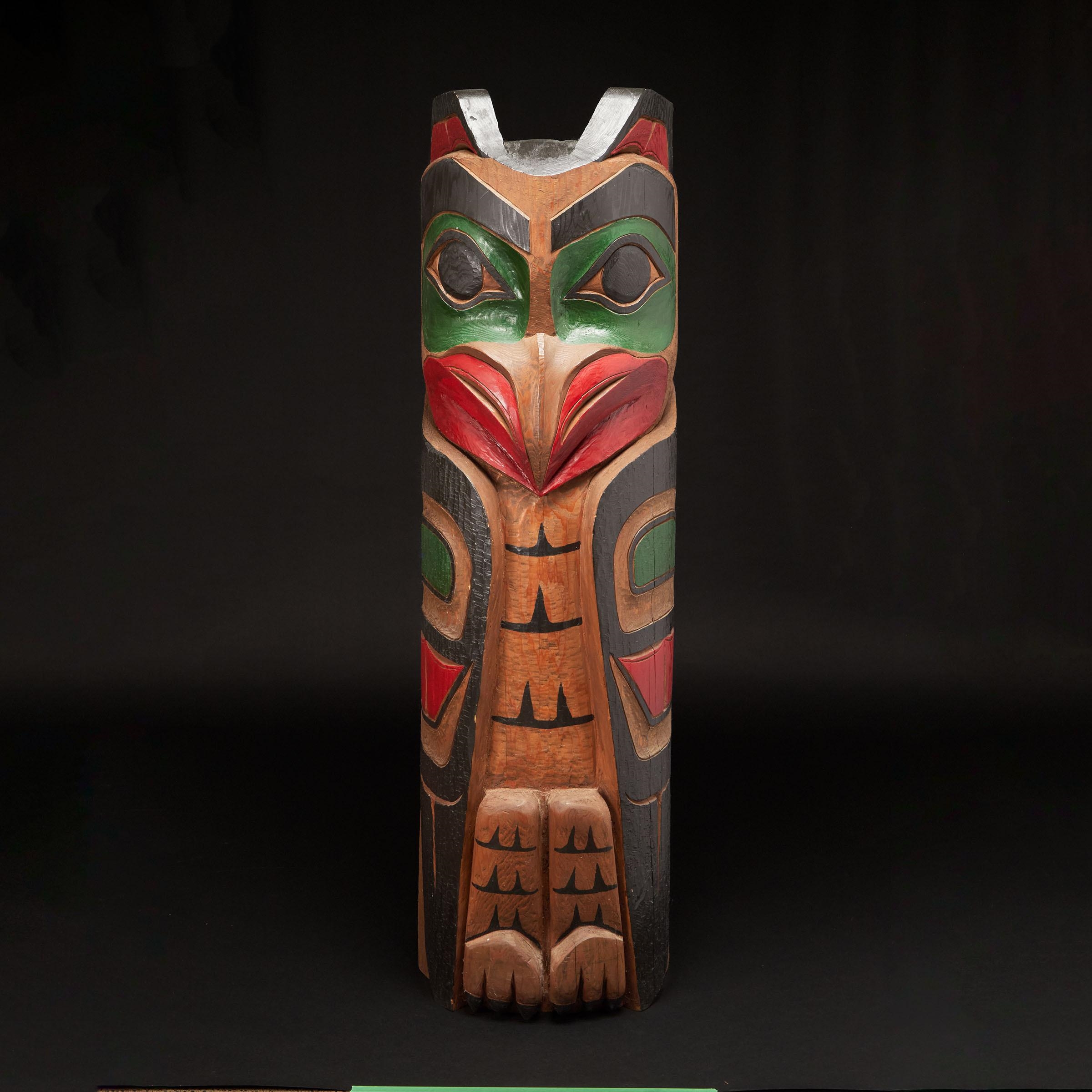 Artwork by Murphy Stanley Sr., MONUMENTAL TOTEM POLE, Made of Wood, Paint