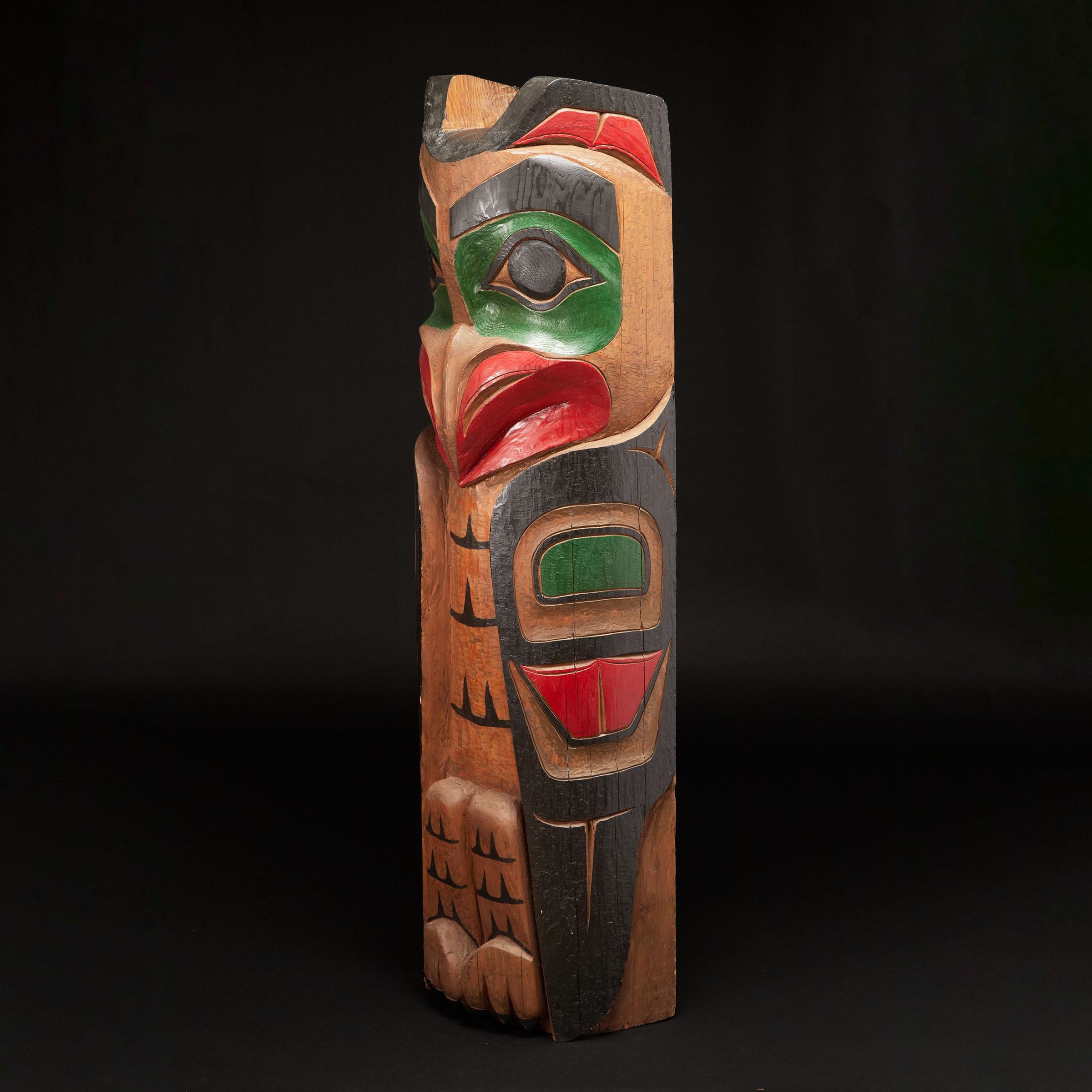 Artwork by Murphy Stanley Sr., MONUMENTAL TOTEM POLE, Made of Wood, Paint