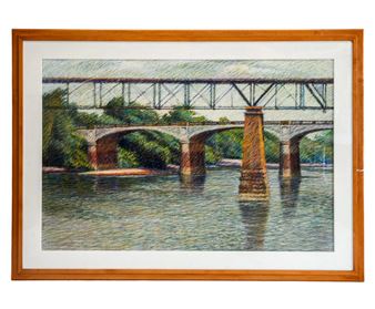 Railroad crossing the river - Robert Marsh