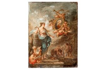 The Allegory of the Arts - Gabriel Jacques de Saint-Aubin