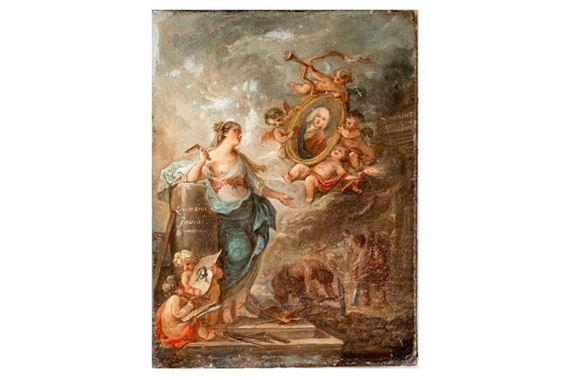 The Allegory of the Arts - Gabriel Jacques de Saint-Aubin