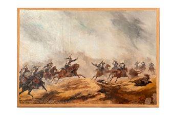 Cavalry charge - Georges Louis Hyon