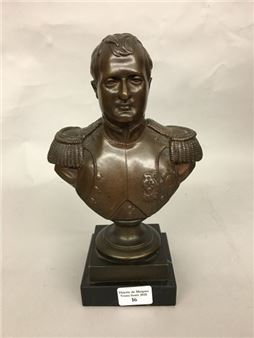 Bust of Emperor Napoleon I dressed as a Guard grenadier - A. Maton