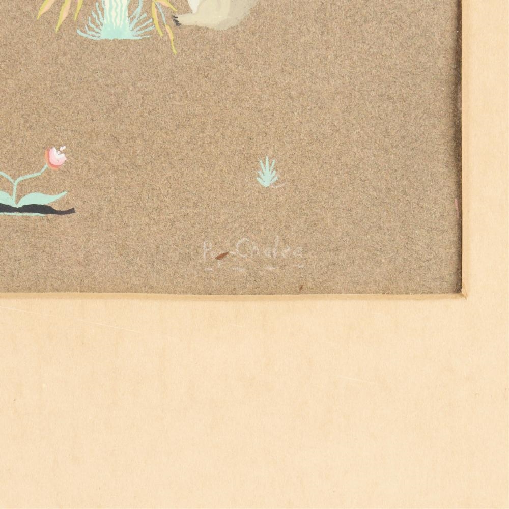 Artwork by Merina Lujan, Pronghorn Painting, Made of Gouache On Paper