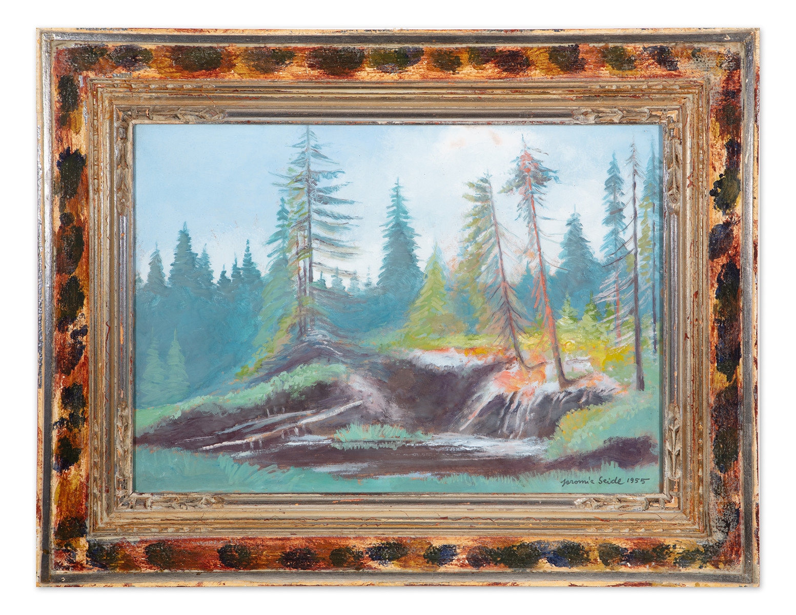 Artwork by Jaromír Seidl, Bedřichov rašeliniště, Made of oil on cardboard