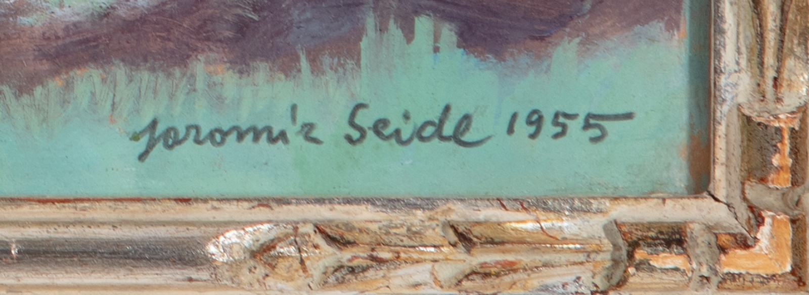 Artwork by Jaromír Seidl, Bedřichov rašeliniště, Made of oil on cardboard