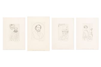 4 rytiny ke knize Turgeněv - Milostný kruh - Jiri Svengsbir