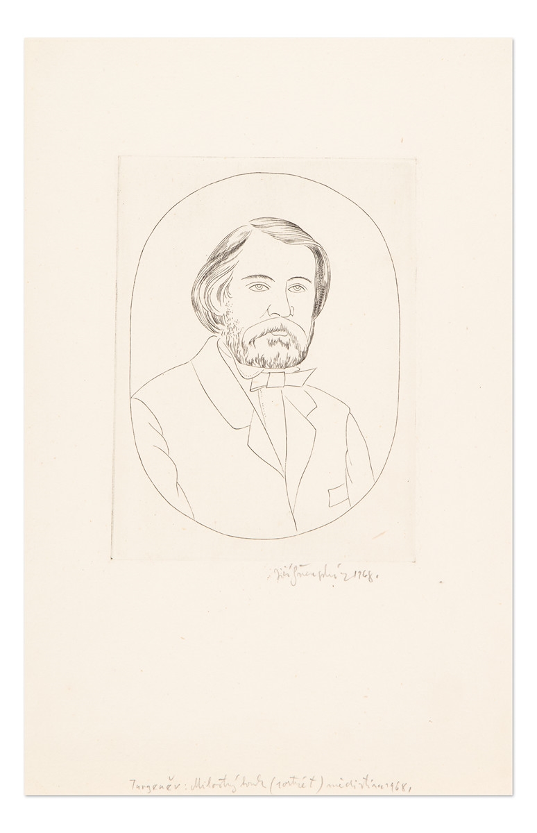 Artwork by Jiri Svengsbir, 4 rytiny ke knize Turgeněv - Milostný kruh, Made of MäDirytiny Na Papã­ÅE