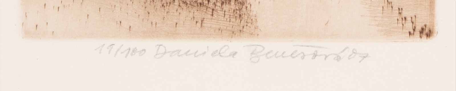 Artwork by Daniela Benešová, Mládí, Made of drypoint on paper