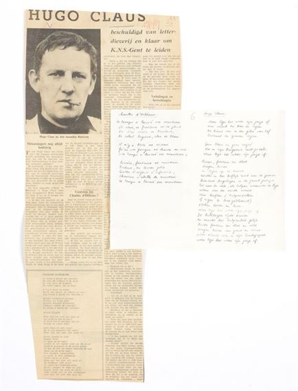 Handgeschreven gedicht naar Charles d'Orléans