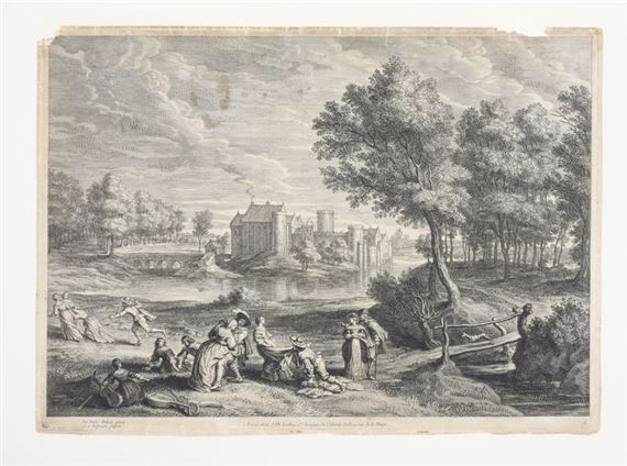 Kasteel park by Schelte Adamsz. Bolswert