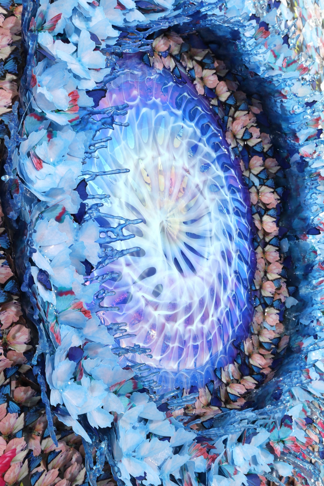 Artwork by Annalù, Annalù (A. Boeretto) | Dreamcatcher Oriental Flower, Made of glass, paper, ink and polycarbonate