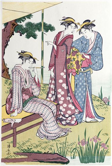 Summer Afternoon in the Iris Garden by Torii Kiyonaga, after 1960
