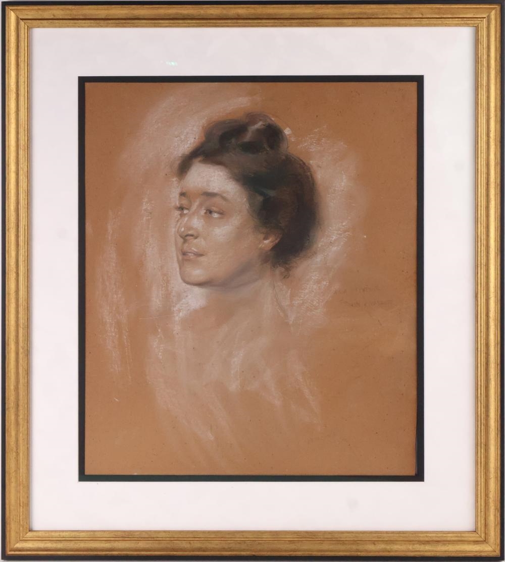 Artwork by Jerome Myers, Mrs. Rindskopf, Made of Pastel And Pencil On Board