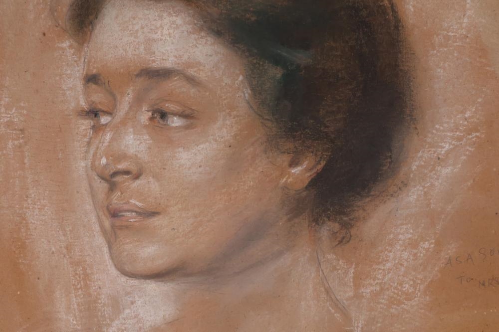 Artwork by Jerome Myers, Mrs. Rindskopf, Made of Pastel And Pencil On Board