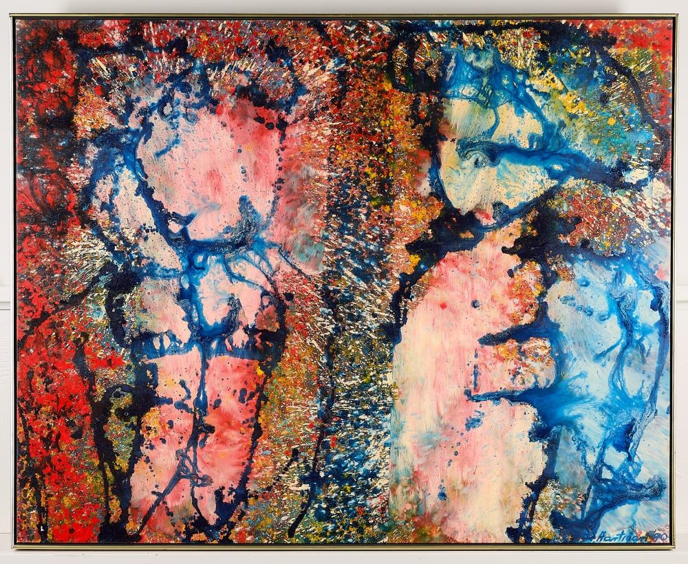 Artwork by Grace Hartigan, Village Children, Made of Oil On Canvas