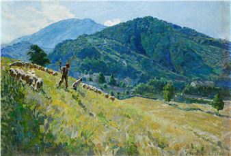Paesaggio con pastore - Umberto Coromaldi