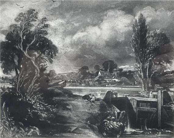 a lock on the Stour, Suffolk by John Constable