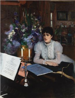 Henriette Chabot au piano - Jacques-Emile Blanche